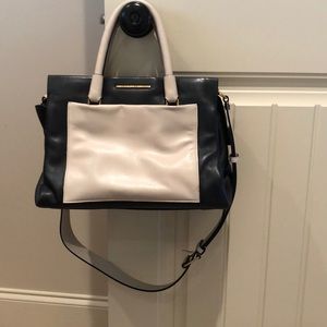 Marc by Marc Jacobs black and cream leather bag